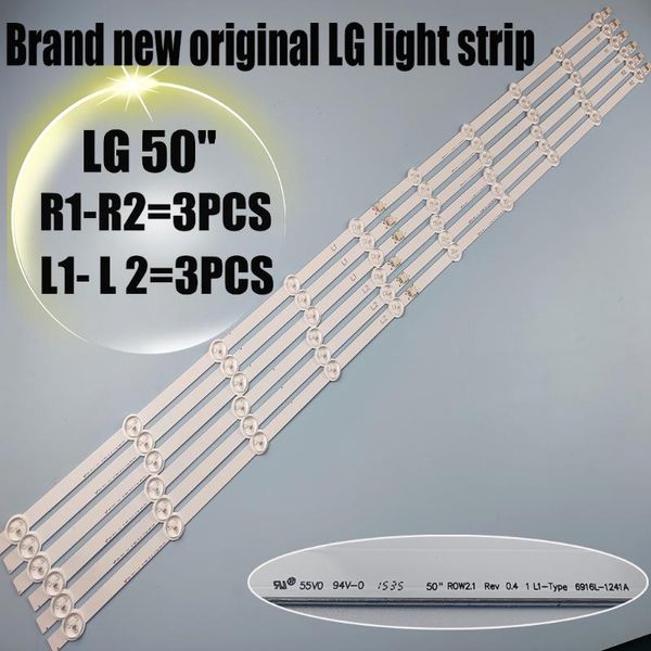 Perles lumineuses 12 bandes LED pour LG TV 50 