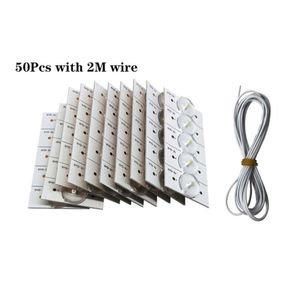 Light Beads 50PCS 3V SMD Lamp With Optical Lens Fliter For 32-65 LED TV Repair 2M Wire Strip Parts Accessories