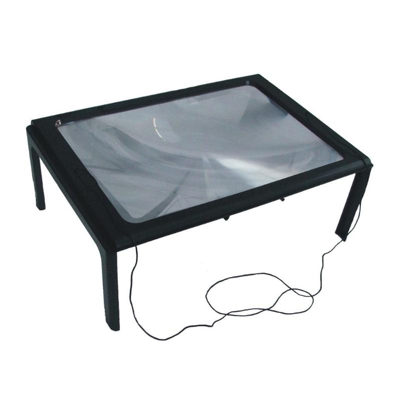 Lichte kralen A4 Volledige pagina Grote 3x tafel Handsfree Desk opvouwbare vergrootglas vergrootglas voor het lezen van naaien breien