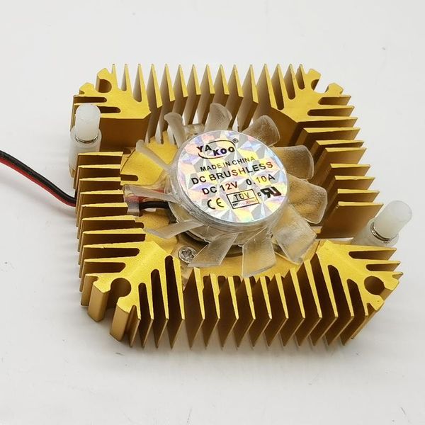 Disipador de calor de aluminio dorado y plateado con cuentas de luz para enfriador de refrigeración de Chip LED de alta potencia de 5W/10W DC12V