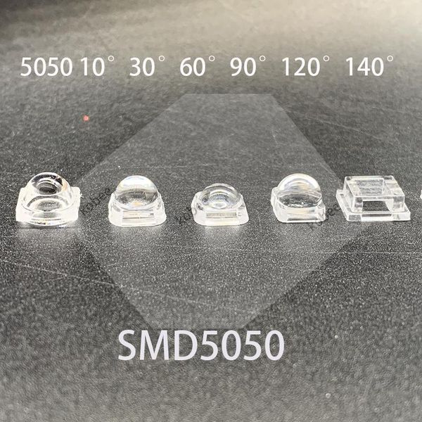 Colimador reflector de lente LED con cuentas de luz para SMD 10 30 60 90 120 140 grados convexo óptico