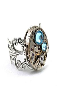 Blue Blue Diamond Mécanical Ring MENS039S ET FEMMES039S Anneaux9086670