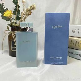 Perfume intense bleu clair Cologne Lady Famous Perfume parfum pour femme 100ml EDP Spray naturel Parfum Designer Perfums Perfums agr￩ables en gros