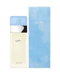 Parfum bleu clair pour femme 100 ml 33 oz Eau de Toilette Parfum fruité floral Odeur longue durée Marque de haute qualité6889163