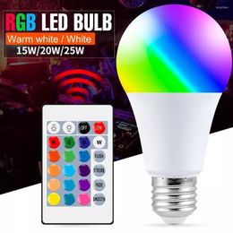 Bombilla regulable 16 colores lámpara Led 220V punto inteligente 5/10/15/20/25W Control remoto IR RGBW decoración del hogar