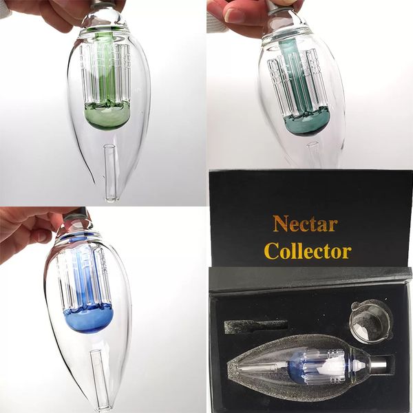 Ampoule comme Nector Collectors Multicolors Narguilés Fumeurs Accessoires 17mm Avec Bol En Verre Clou En Titane Avec Boîte De Détaillant Emballé 510 Fil Pour La Vente En Gros