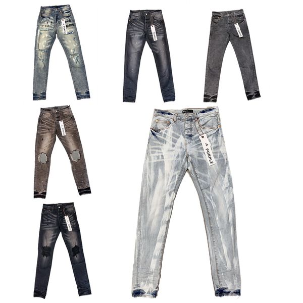 Jeans habillés légers Pantalon en coton blanc pour hommes Jeans surdimensionnés Pantalons pour hommes de haute qualité Body Jeans noirs Jeans de mode chinoise Pantalon slim gris jeans en denim déchiré pour hommes