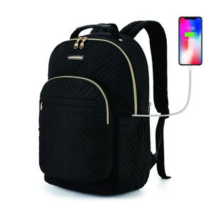 Mochila para ordenador portátil de viaje LIGHT FLIGHT, mochila escolar impermeable de 15,6 pulgadas para mujer, mochila antirrobo para ordenador con orificio de carga USB 240112