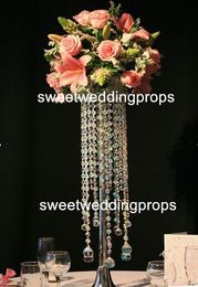 Gratis verzending / 10 stks / partijen / bruiloft evenementen / acryl kristal bruiloft centerpieces 50 cm lang