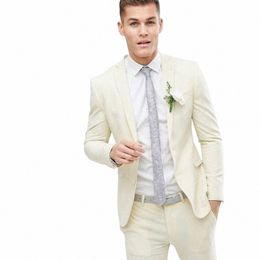 Traje de hombre ligero y fresco, chaqueta de dos piezas + pantalones, conjunto ajustado, elegante, Fi, ropa formal masculina de alta calidad e4dF #
