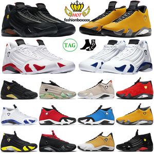 Light Ginger 14 14s Hommes Chaussures de basket-ball Jumpman Gym Bleu Rouge Rouge à lèvres Gold Challenge Last Shot Fortune Hyper Royal Candy Cane Baskets de sport pour hommes T7