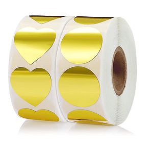Pegatinas adhesivas de lámina dorada, etiqueta autoadhesiva de sellado de regalo para pequeñas empresas, 500 Uds., 1 pulgada, 2,5 cm por rollo 1222868