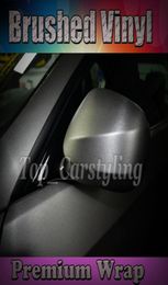 Etiqueta engomada del abrigo del coche de la película del vinilo del acero cepillado gris claro con las hojas del abrigo del vehículo de aluminio cepillado del canal de aire 152x30mRoll 5ftx988508159