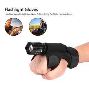 Soporte de luz Glove suave Buente de mano suave para bucear con la linterna de la antorcha LED submarino Guante de muñeca para cazar deportes de agua