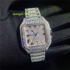 Bijoux légers montre en or 18 carats hommes de luxe diamant glacé montres Top marque de luxe de haute qualité montre à Quartz mâle