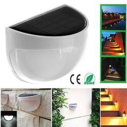 Lichtlichten Solar Outdoor Gutter Fence Auto Lamp Paneel Powered 6 voor LED Garden Yard aan/uit dak DNVBX