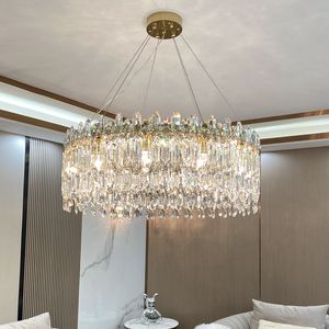 Lumière de luxe chambre lustre en cristal magnifique créatif ménage atmosphère de luxe Led décoration salon lustre