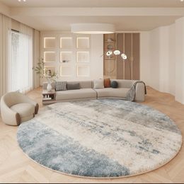 Lichte luxe tapijten voor woonkamer Neuse slaapkamer decor pluche tapijt groot gebied rond abstracte vloer mat dikke lounge tapijt 231222