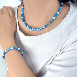 lichte luxe klassieke ketting Natuurlijke zoetwaterparel stiksel blauwe natuurlijke agaat edelsteen kralen armband sleutelbeenketting dames