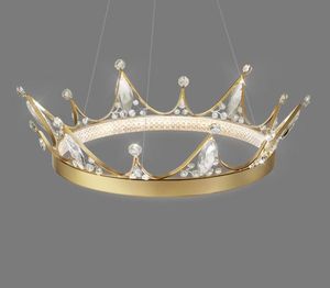 Licht Luxe Crown Crystal Slaapkamer Kroonluchter Woonkamer Moderne Kinderhuis Master Lamp