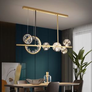 Licht luxe kristallen restaurant Kroonluchter Volledige sterrenlampen Moderne Nordic Bar Net Red Tafel Hanglamp Nieuwe binnenverlichting