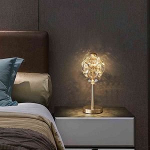 Lichte luxe kristallen wandlamp slaapkamer bedkap lamp post moderne minimalistische woonkamer tv achtergrond muurdecoratie tafellamp H220423