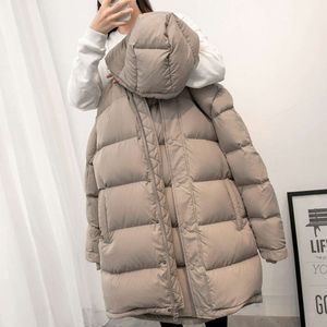 Jac en duvet d'oie blanc froid et léger pour femme, longueur moyenne, épais, nouveau A, pain feuilleté du même Style, hiver 2023