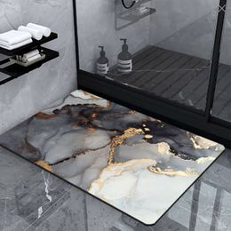 Licht luxe huishouden diatomeeënachtige aarde absorberend en snel drogende vloermat niet -slip vuilbestendig tapijt bij de ingang van badkamer toilet
