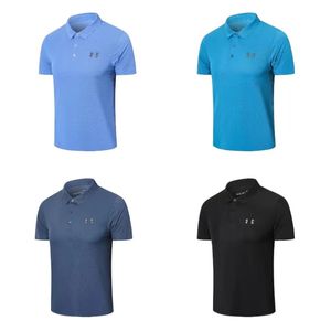 Polo léger en soie glacée de luxe pour T-shirt haut de gamme pour hommes, chemise à manches courtes respirante à col en V de haute qualité pour hommes