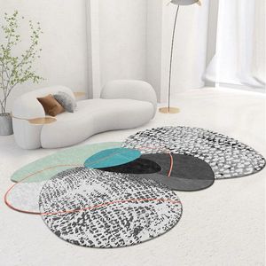 Tapis de forme irrégulière de luxe léger tapis de salon nordique décor de chambre Simple tapis de chevet tapis d'étude de vestiaire de grande surface 240329