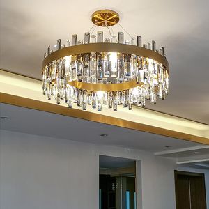 Light Luxury Woonkamer Kroonluchter Post Moderne Minimalistische Villa Dining Lighting Creative Huis Slaapkamer Crystal Lamp