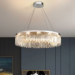 Luce di lusso soggiorno lampadario di cristallo moderno semplice atmosfera lampadario camera da letto cerchio arte decorativa apparecchi di illuminazione