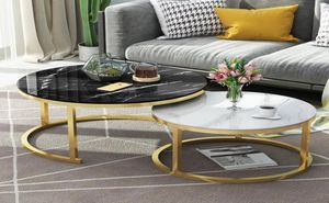 Luxury Luxury Ly Extensible Mobilier de salon Table de canapé de salon Petit appartement Nordic Circular Creative Set Basse Basse Combin8718232