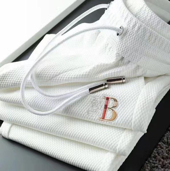 Printemps et automne de luxe léger pantalons de sport brodés européens minces et haut de gamme pour les pieds lâches des hommes