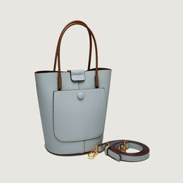 Lichte luxe veelzijdige groentemand Damestas Grensoverschrijdend Nieuw Lente/Zomer Modieuze Emmertas Trend Macaron Crossbody Tas wit blauw