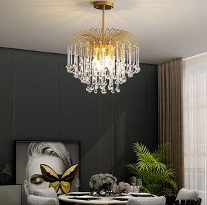 Licht luxe water drop glazen kroonluchter Italiaanse stijl postmoderne minimalistische kroonluchter designerlampen