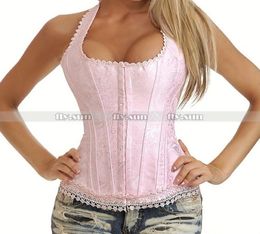 Lichtroze halter haak oog corset overbust buste bustier veter omhoog baske shapewear s m l xl 2xl8252466