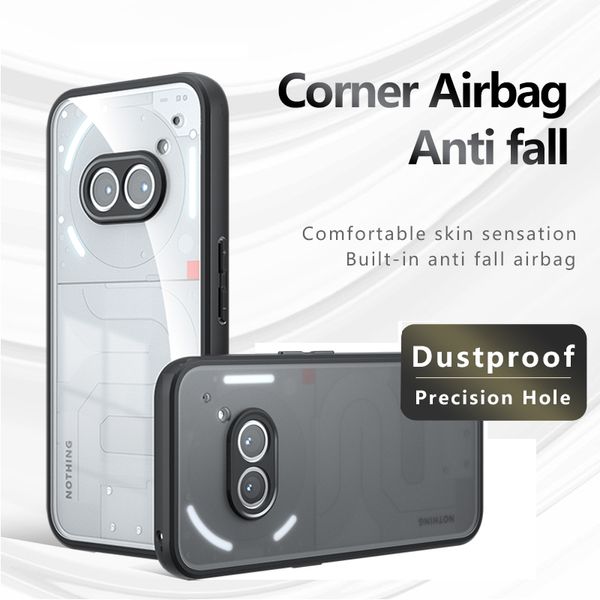 Gommage léger/étui de téléphone entièrement Transparent au toucher PC pour Nothing phone 2a Protection antichute couverture rigide