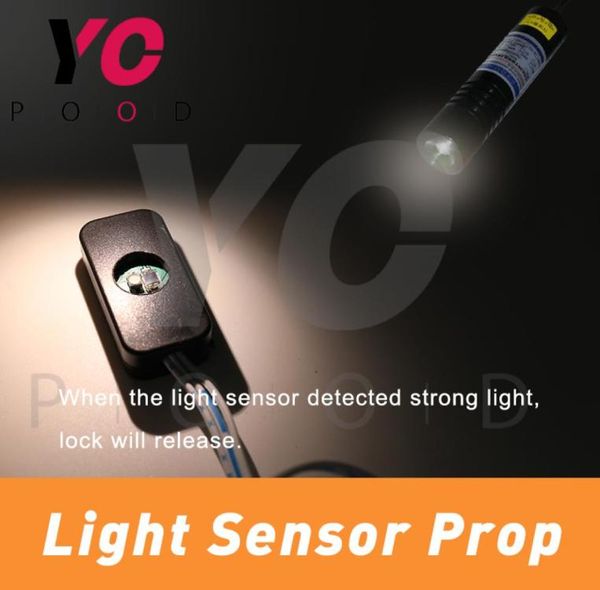 Accesorio de sensor de luz Juego de escape de sala real Use una linterna láser o una antorcha con luz fuerte para disparar el sensor de luz y abrir la cerradura 8815343