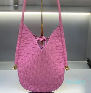 Bolso cruzado de piel de oveja ligera, bolso de mano grande con forma de lágrima, bolso plano trenzado de lujo de diseñador, bolsos de mujer, mochila de hombro de cuero de ante interior