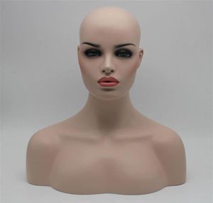 Buste de tête de Mannequin féminin en fibre de verre, peau claire, pour perruque en dentelle, bijoux et chapeau, Display243u4819338
