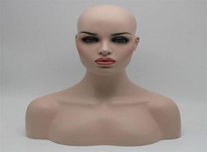 Buste de tête de Mannequin féminin en fibre de verre, peau claire, pour perruque en dentelle, bijoux et chapeau, Display243u8314885