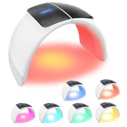 7 kleuren LED gezichtsmasker PDT Lichttherapie Vochtspray Spray Spectrometer Cold Compres Red en Blue Light Beauty P.D.T Lamp