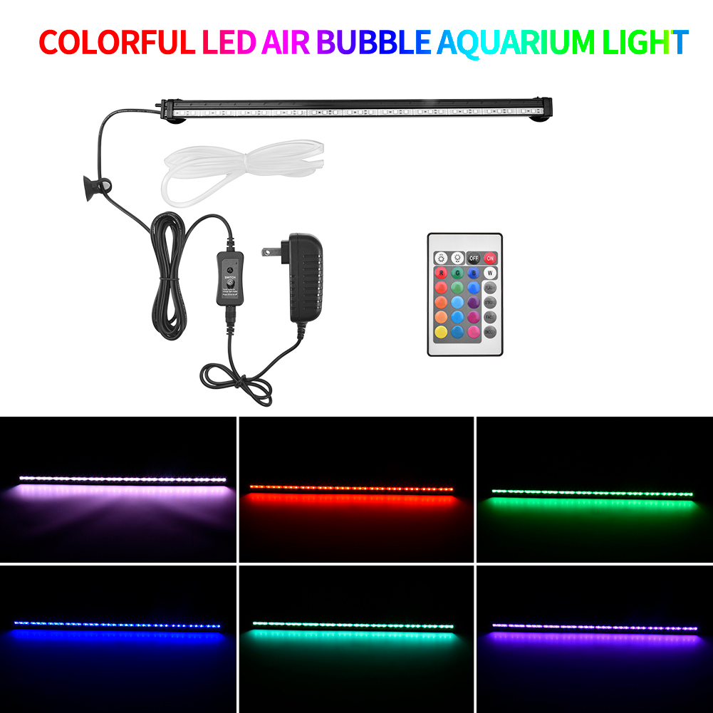 Aquarium Lights Light Up Aquarium Strip Color Remote Control Gas RGB LED med RBG justerbar