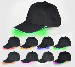 Light Up Baseball Caps Glow LED Hoeden Party Rave Supplies voor Dames Heren Festival Club Stage Hiphop Prestaties Kostuumaccessoires