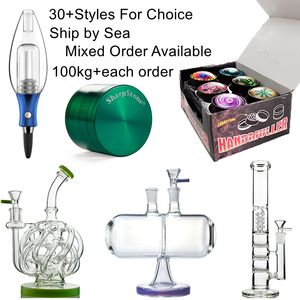 Heady Glass Bong Ship door Sea Glow in the Dark Hookahs Beker Bongs Big Dab Oil Rigs Recycle Rig Water Pipes