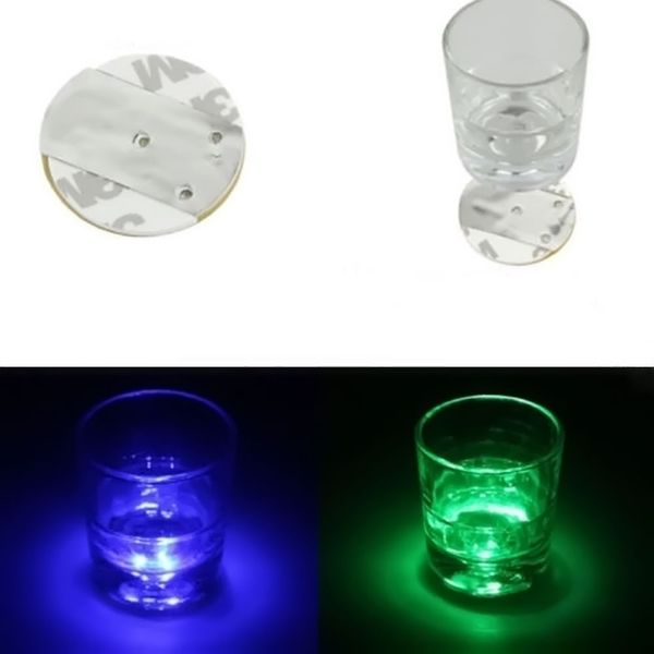 Botella con luz Led intermitente, pegatina de 3M, posavasos para taza, estera para fiestas, bares y clubes