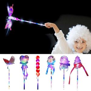 Light Up Magics Wand Luminous Flashing LED Magic Stick Toys Handheld Glowing Princess Wand For Girl's Costume Role Play Show