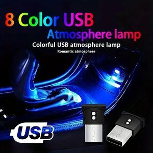 Illuminez l'intérieur de votre voiture avec 8 mini lumières LED USB colorées – Plug Play !