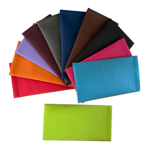 Pochette à ressort en cuir pour lunettes, légère et résistante à l'eau, pochette souple à ressort/étui à lunettes de soleil/protecteur de téléphone portable/boîte à lunettes